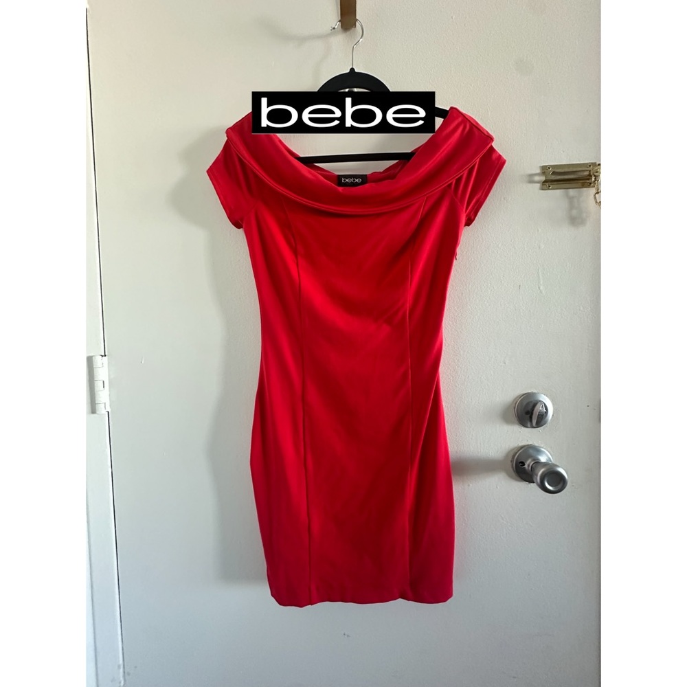 bebe Women's Vibrant Red Mini Dress